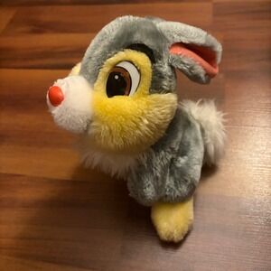 Disney Thumper Plush Stuffed Animal Walt Disney World Disneyland Gray Rabbit